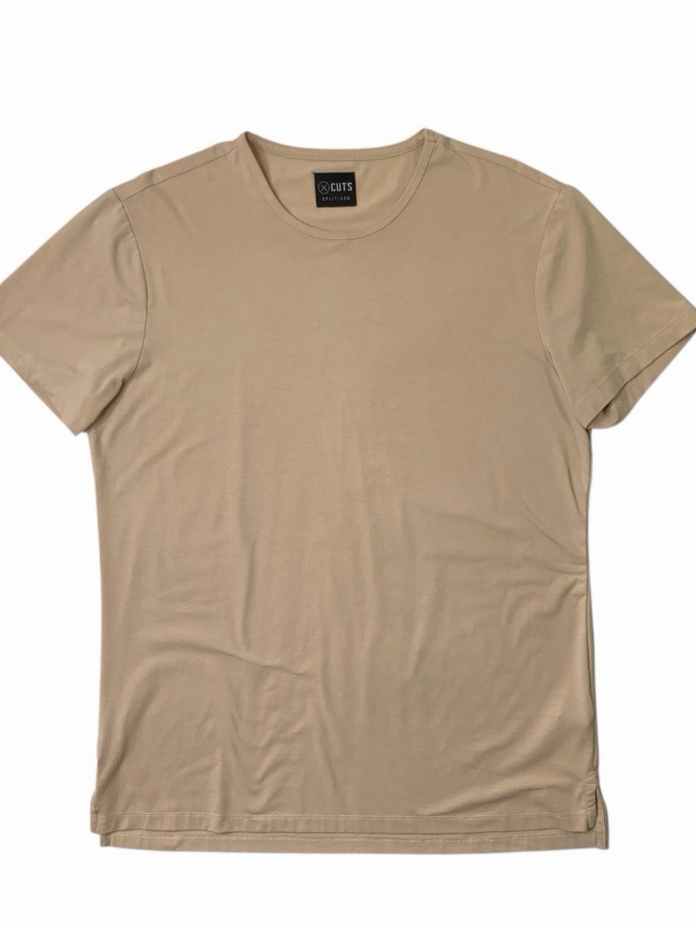 Men’s Cuts Clothing Pyca Pro Split Hem Tan T-shirt